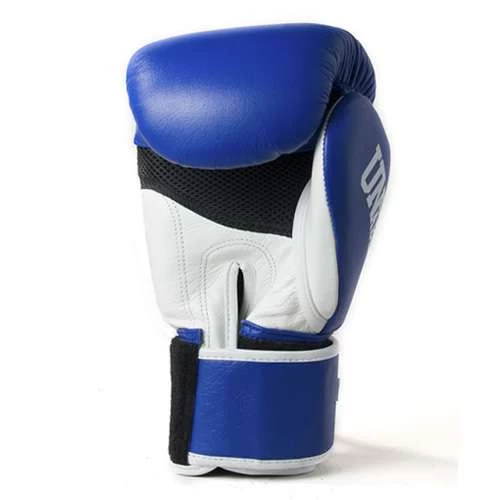 Sandee Cool-Tec Leather Sparring Glove – Blue/Yellow/White 2 Sandee Cool-Tec Leather Sparring Glove – Blue/Yellow/White - Image 2