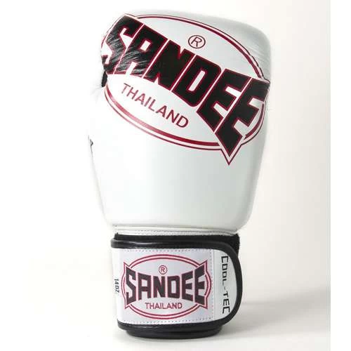 Sandee Cool-Tec Leather Sparring Glove – White/Black/Red 3 Sandee Cool-Tec Leather Sparring Glove – White/Black/Red - Image 3