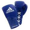 Adidas AdiSpeed Lace Up Boxing Gloves – Blue/White