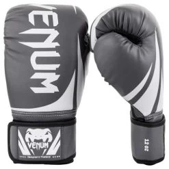Venum Challenger 3.0 Boxing Glove – White/Black/Gold -Boxing Shop bg challenger grey white 1500 01