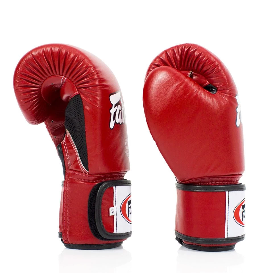 BGV1-B Fairtex Red Breathable Gloves 3 BGV1-B Fairtex Red Breathable Gloves - Image 3