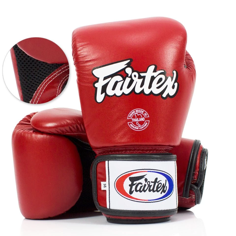 BGV1-B Fairtex Red Breathable Gloves 1 BGV1-B Fairtex Red Breathable Gloves