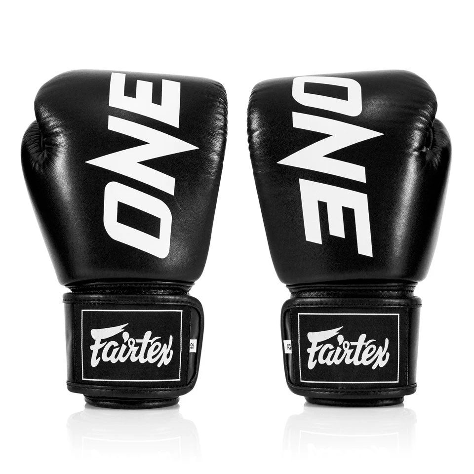 BGV1 Fairtex X ONE Championship Black Boxing Gloves 1 BGV1 Fairtex X ONE Championship Black Boxing Gloves