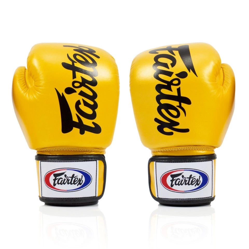 BGV19 Fairtex Gold Deluxe Tight-Fit Gloves 2 BGV19 Fairtex Gold Deluxe Tight-Fit Gloves - Image 2