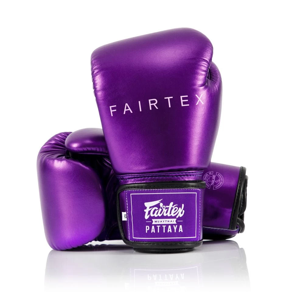 BGV22 Fairtex Metallic Purple Boxing Gloves 1 BGV22 Fairtex Metallic Purple Boxing Gloves
