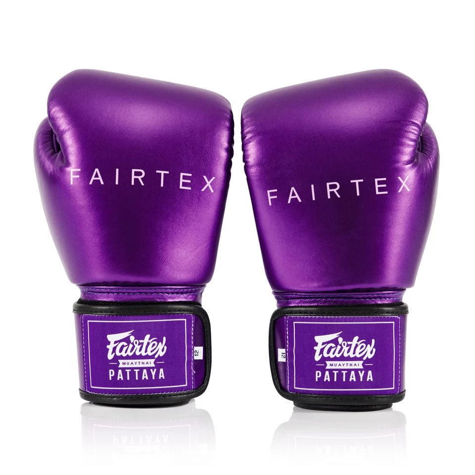 BGV22 Fairtex Metallic Purple Boxing Gloves 2 BGV22 Fairtex Metallic Purple Boxing Gloves - Image 2