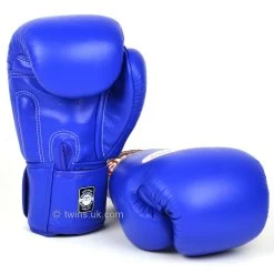 BGVL3 Twins Blue Velcro Boxing Gloves -Boxing Shop bgvl3 twins blue velcro boxing gloves 528174