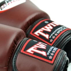 BGVL3 Twins Dark Brown Velcro Boxing Gloves -Boxing Shop bgvl3 twins dark brown velcro boxing gloves 568911