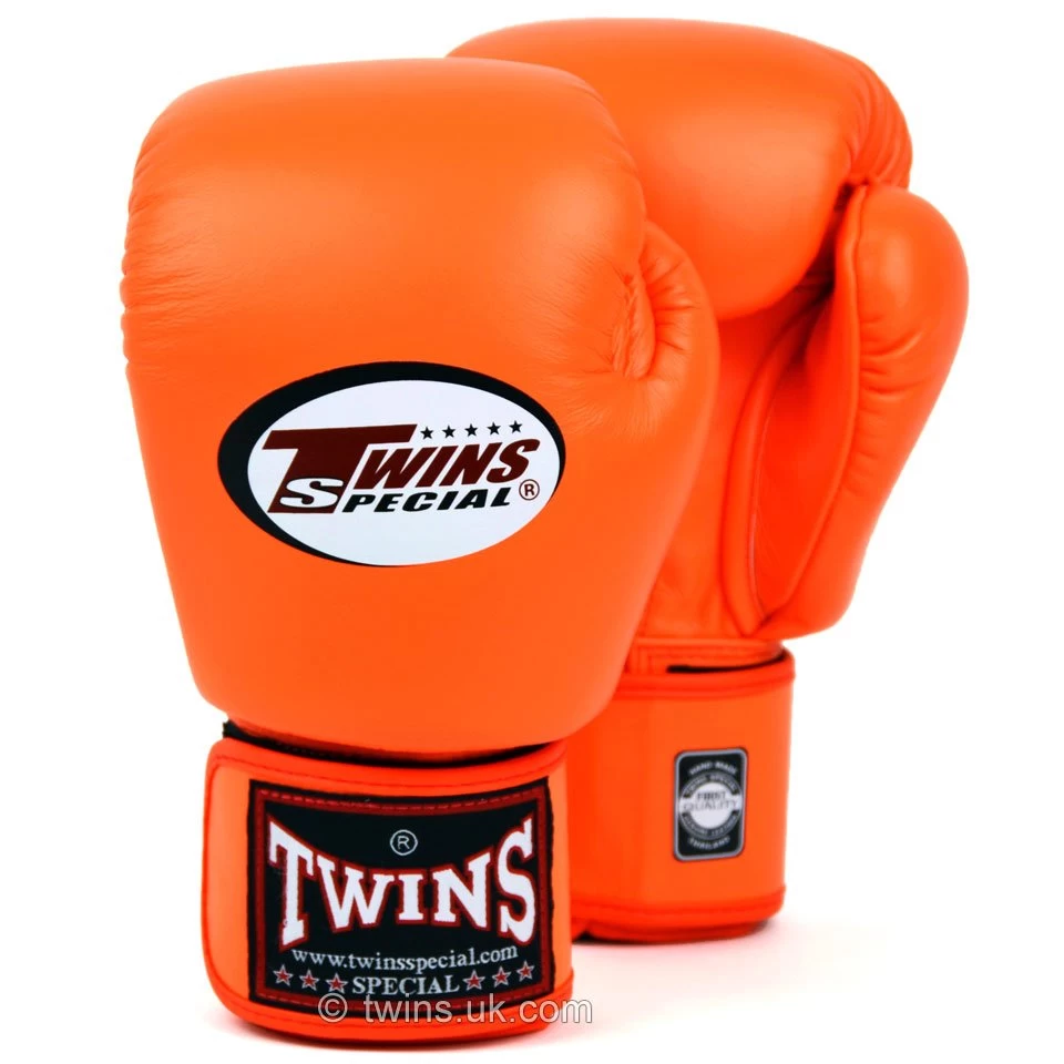 BGVL3 Twins Orange Velcro Boxing Gloves 1 BGVL3 Twins Orange Velcro Boxing Gloves