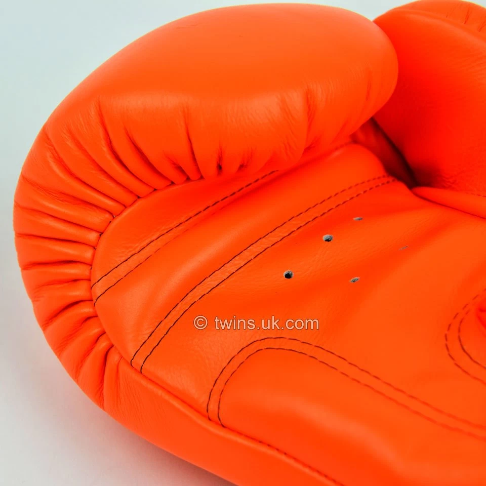 BGVL3 Twins Orange Velcro Boxing Gloves 4 BGVL3 Twins Orange Velcro Boxing Gloves - Image 4