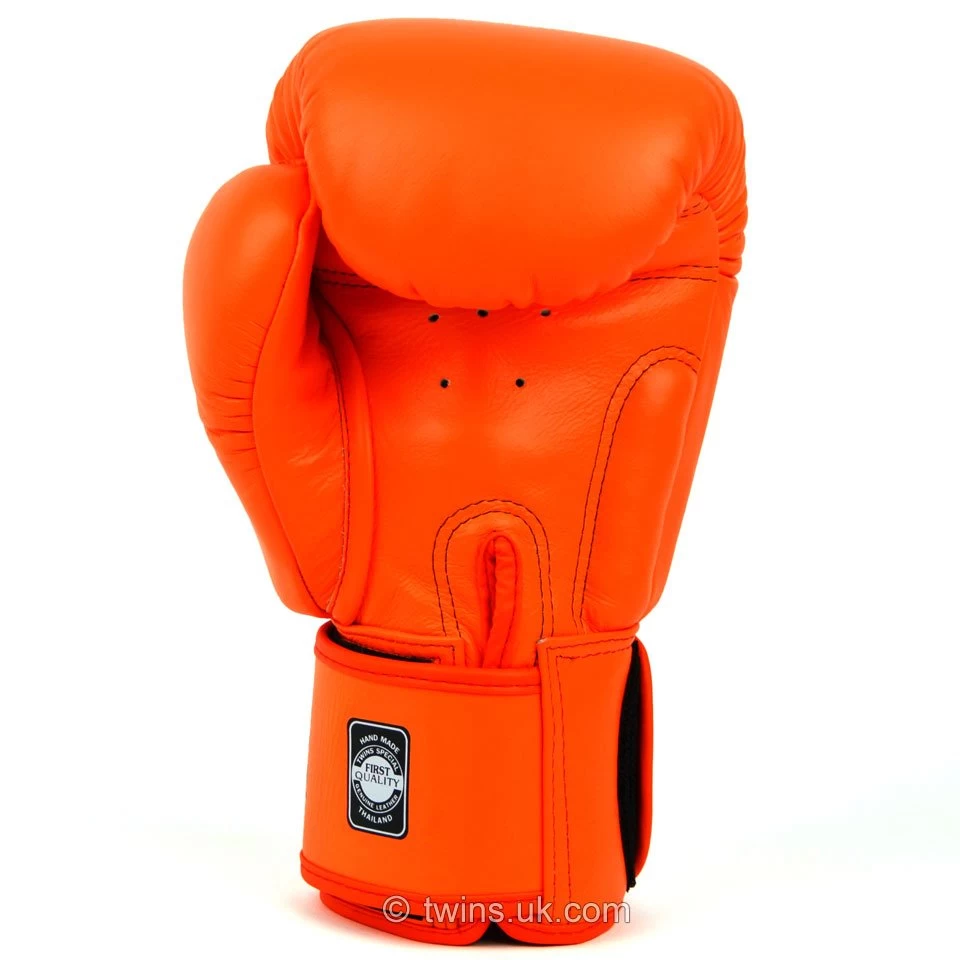 BGVL3 Twins Orange Velcro Boxing Gloves 2 BGVL3 Twins Orange Velcro Boxing Gloves - Image 2