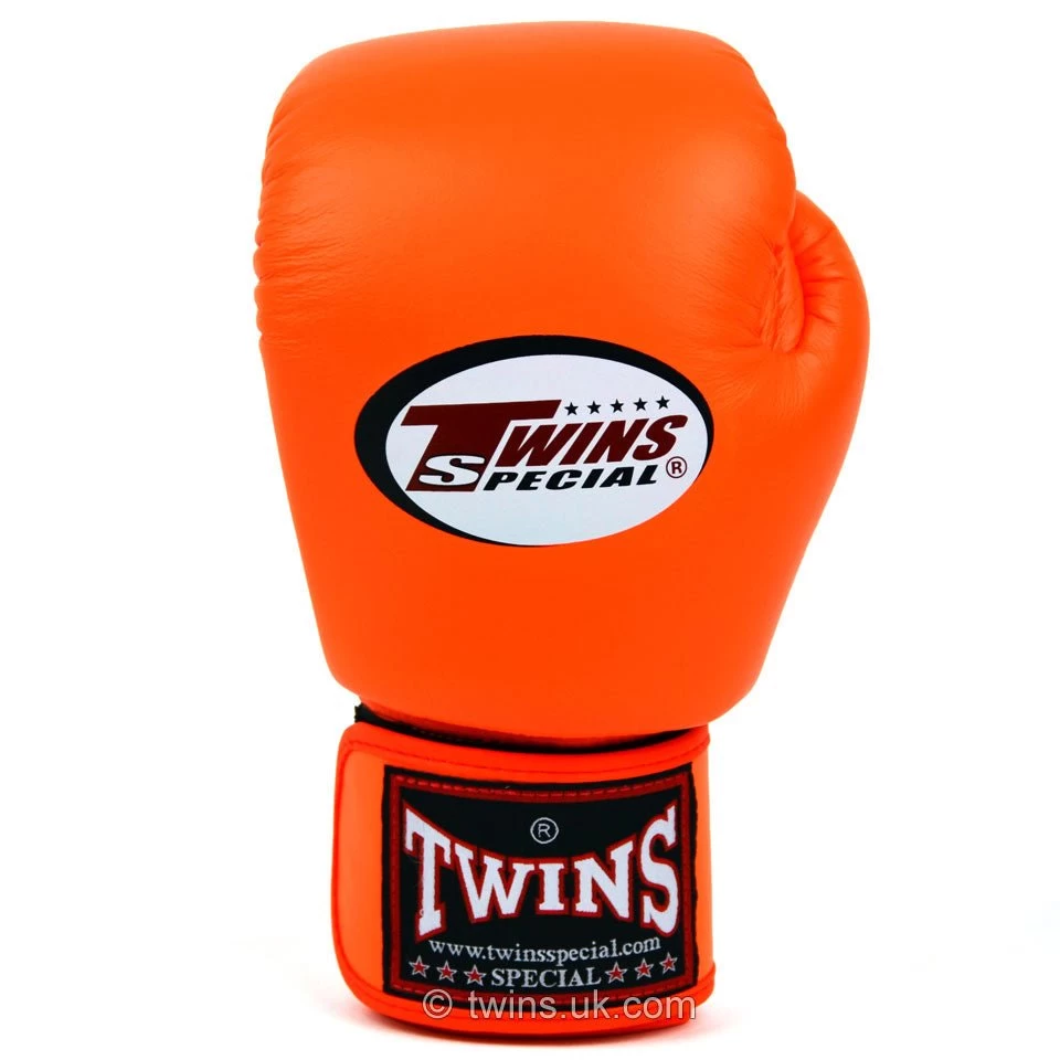 BGVL3 Twins Orange Velcro Boxing Gloves 7 BGVL3 Twins Orange Velcro Boxing Gloves - Image 7