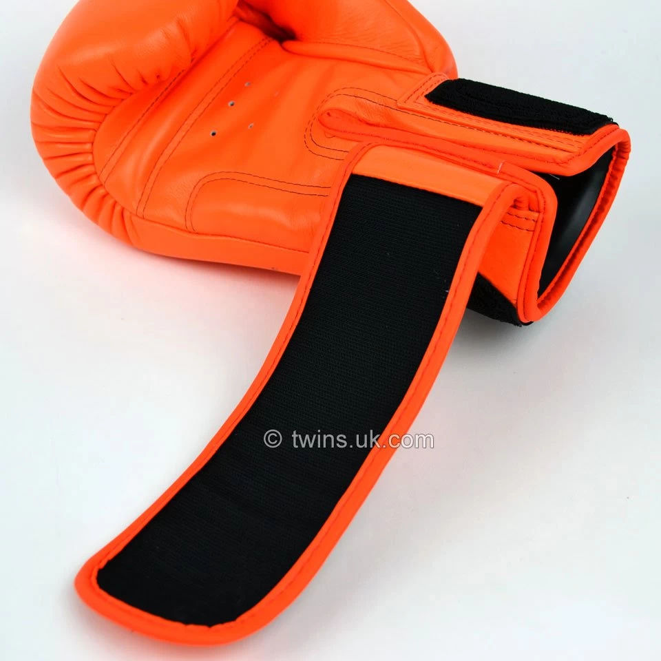 BGVL3 Twins Orange Velcro Boxing Gloves 6 BGVL3 Twins Orange Velcro Boxing Gloves - Image 6