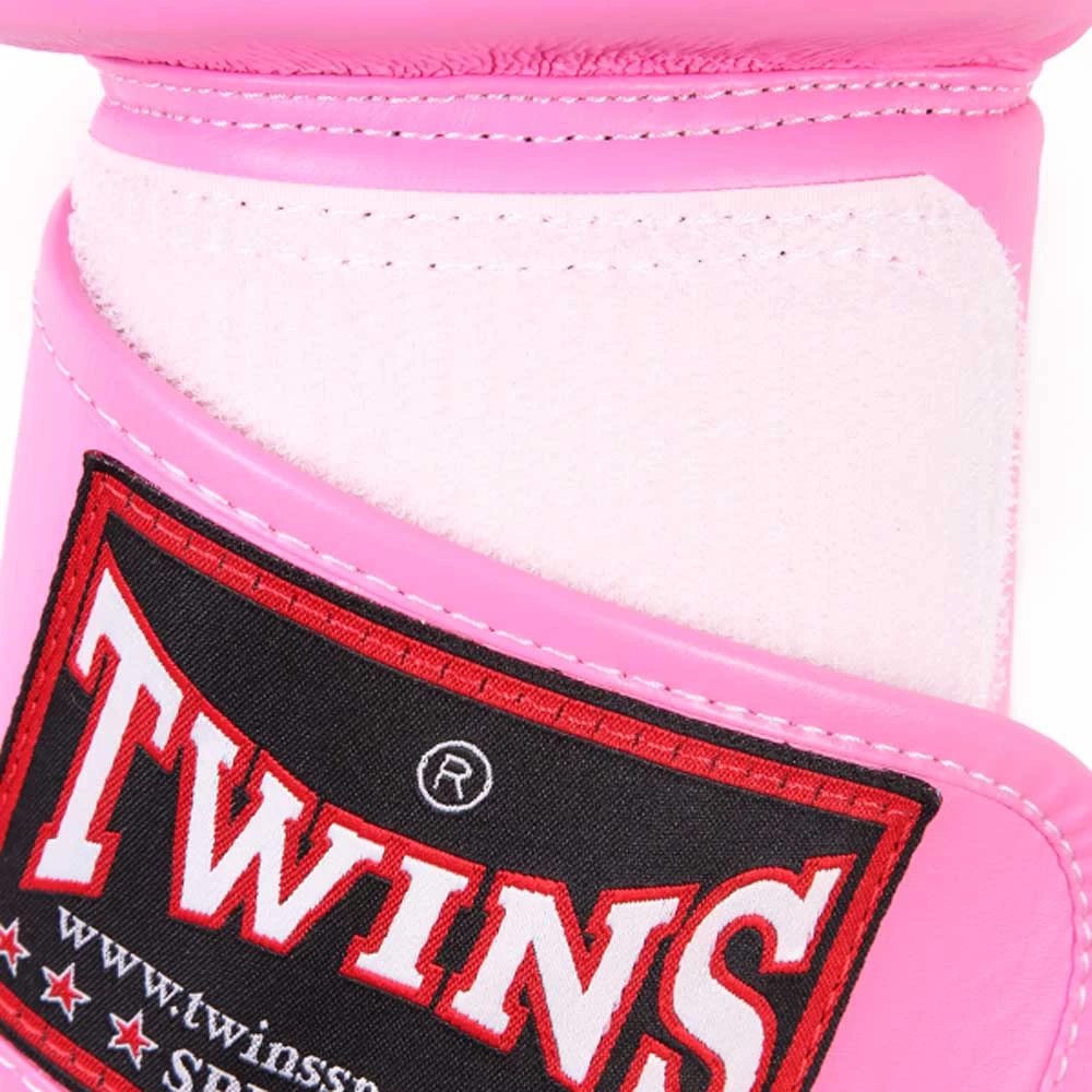 BGVL3 Twins Pink Velcro Boxing Gloves 3 BGVL3 Twins Pink Velcro Boxing Gloves - Image 3