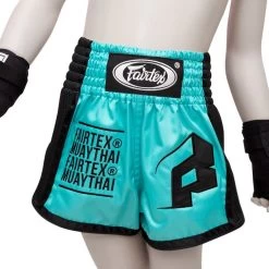 BSK2107 Fairtex Kids Muay Thai Shorts Turquoise