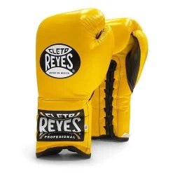 Cleto Reyes Lace Up Sparring Gloves – Gold -Boxing Shop cleto lace yellow 4 copy 5