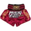 D.E Fit Special Muay Thai Shorts - Red/Silver/Gold