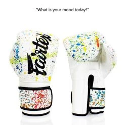 Fairtex BGV14PT The Painter Unique Boxing Gloves - White/Black -Boxing Shop fairtex bgv14pt the painter unique boxing gloves whiteblack 751501