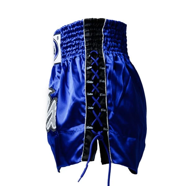 Fairtex BS0603 Blue Laced Sides Muay Thai Shorts 2 Fairtex BS0603 Blue Laced Sides Muay Thai Shorts - Image 2
