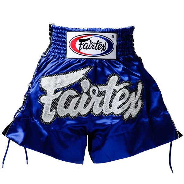 Fairtex BS0603 Blue Laced Sides Muay Thai Shorts 1 Fairtex BS0603 Blue Laced Sides Muay Thai Shorts