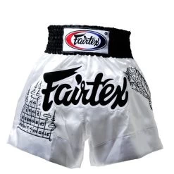 Fairtex BS0637 Superstition White Muay Thai Shorts