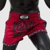 Fairtex BS1703 Slim Cut Muay Thai Shorts - Red/Black