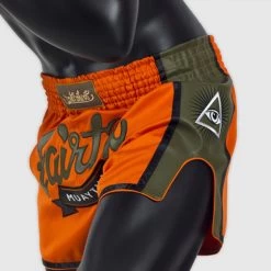 Fairtex BS1705 Slim Cut Muay Thai Shorts - Orange -Boxing Shop fairtex bs1705 slim cut muay thai shorts orange 804138