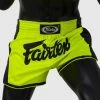 Fairtex BS1706 Slim Cut Muay Thai Shorts - Lime Green