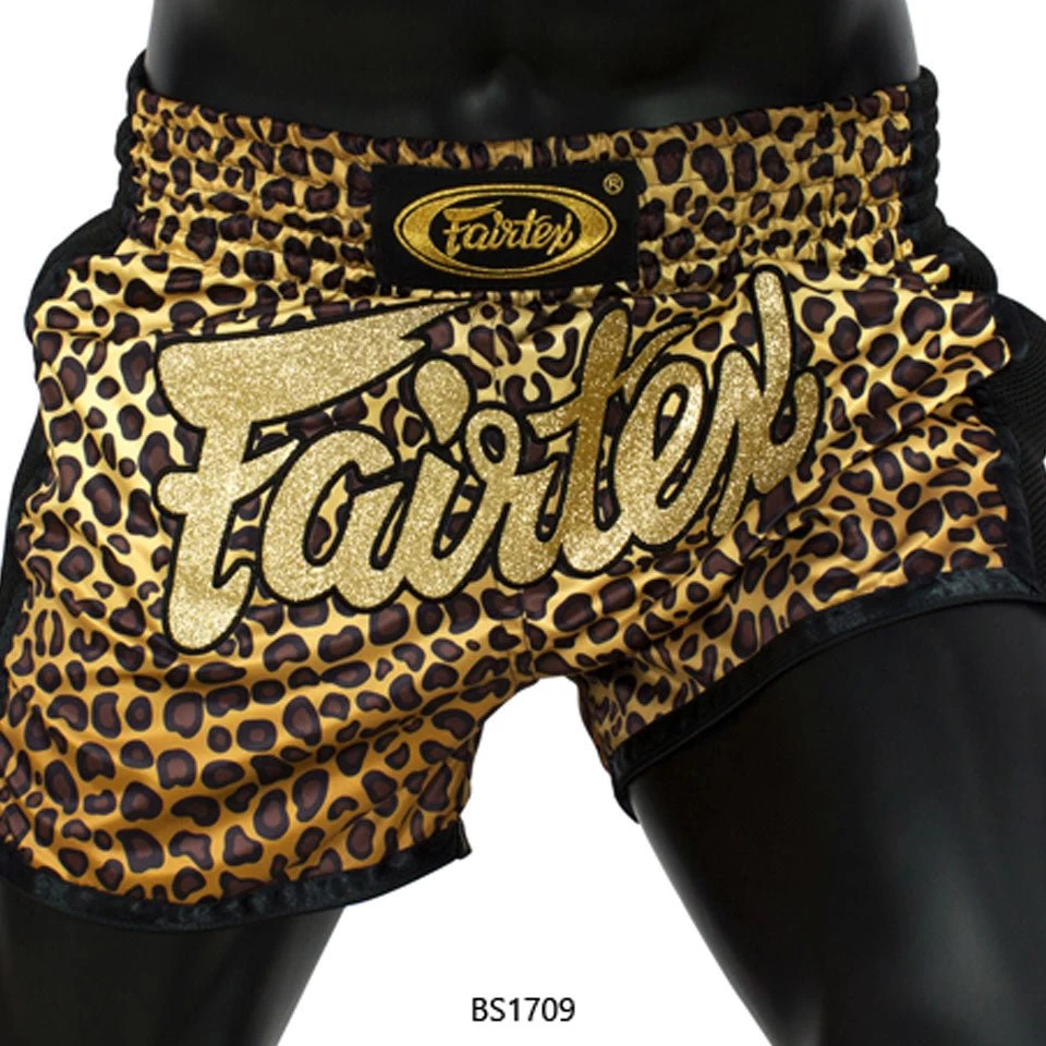 Fairtex BS1709 Slim Cut Muay Thai Shorts - Leopard 1 Fairtex BS1709 Slim Cut Muay Thai Shorts - Leopard