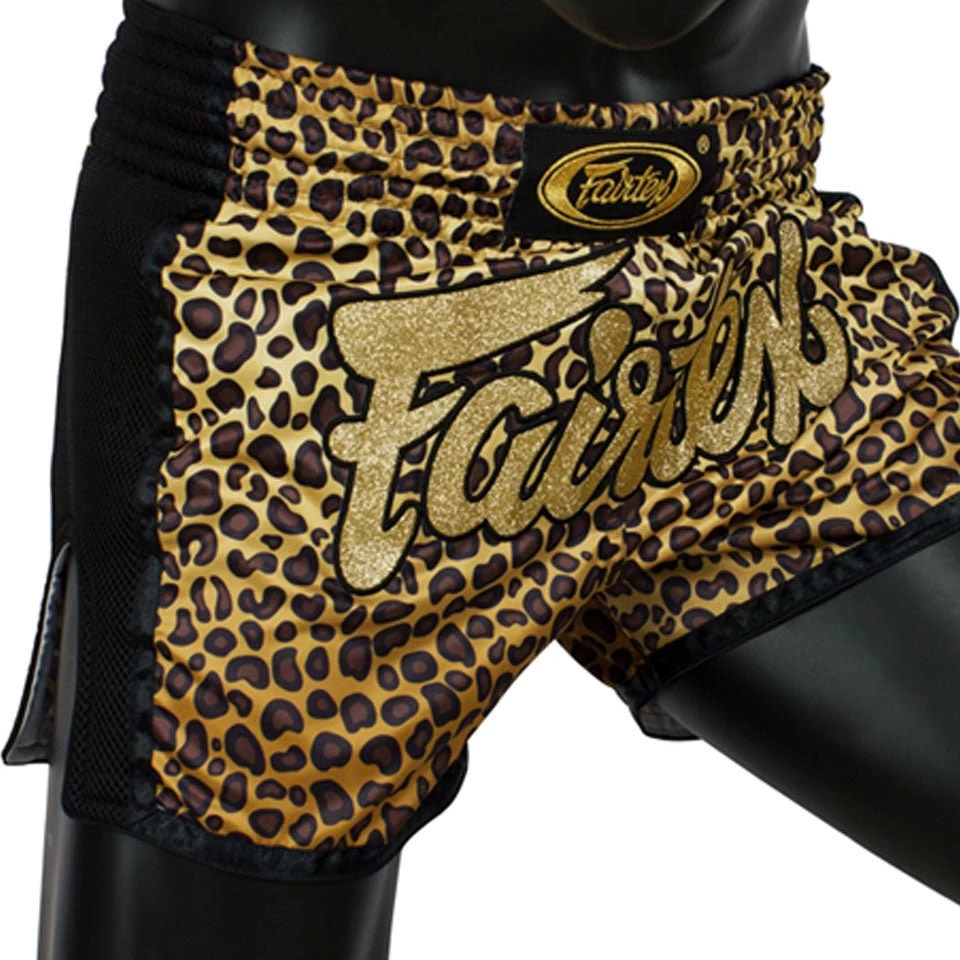 Fairtex BS1709 Slim Cut Muay Thai Shorts - Leopard 2 Fairtex BS1709 Slim Cut Muay Thai Shorts - Leopard - Image 2