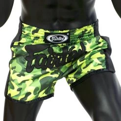 Fairtex BS1710 Slim Cut Muay Thai Shorts - Green Camo