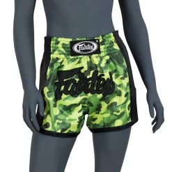 Fairtex BS1710 Slim Cut Muay Thai Shorts - Green Camo -Boxing Shop fairtex bs1710 slim cut muay thai shorts green camo 869513