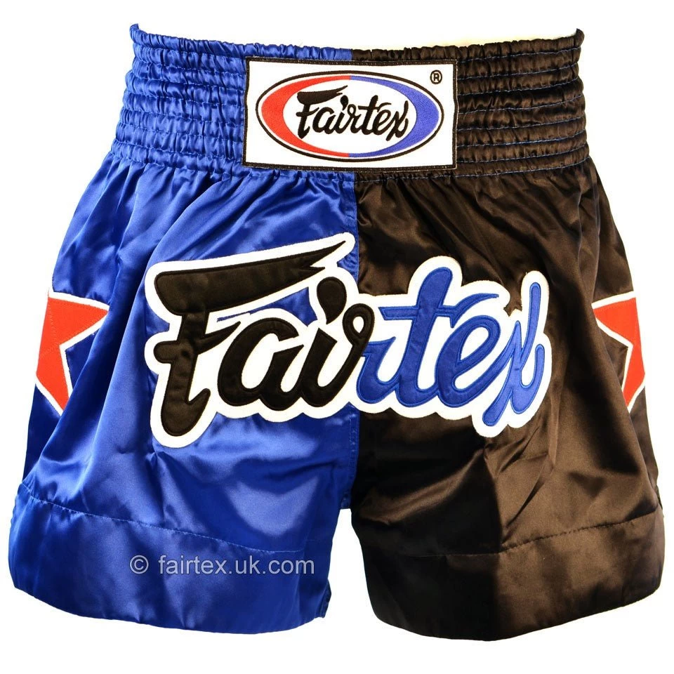 Fairtex BS84 Classic Blue-Black Muay Thai Fight Shorts 1 Fairtex BS84 Classic Blue-Black Muay Thai Fight Shorts
