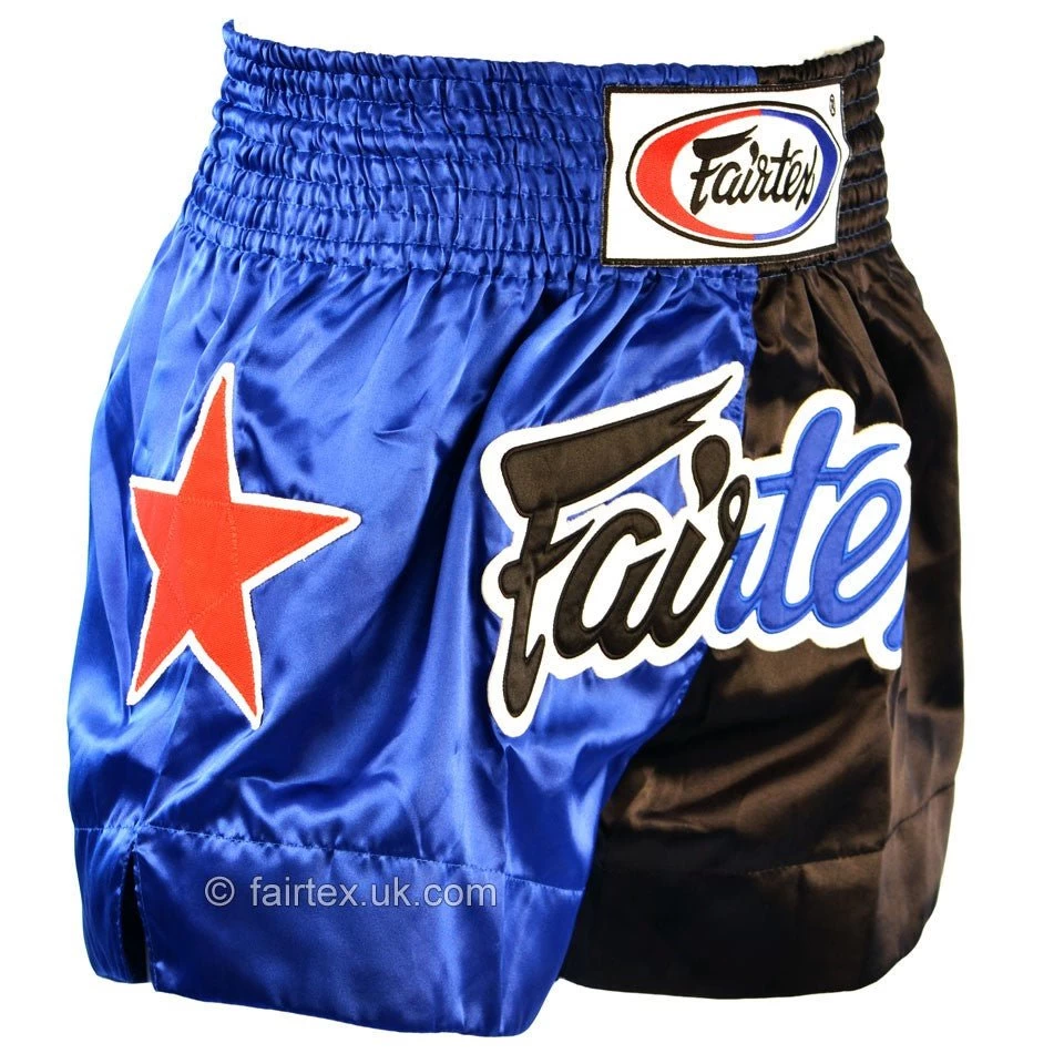 Fairtex BS84 Classic Blue-Black Muay Thai Fight Shorts 2 Fairtex BS84 Classic Blue-Black Muay Thai Fight Shorts - Image 2