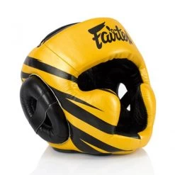 Fairtex HG16 Microfibre Headguard - Gold/Black