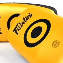 Fairtex Light Weight Thai Kick Pads - Gold -Boxing Shop fairtex light weight thai kick pads gold 928392