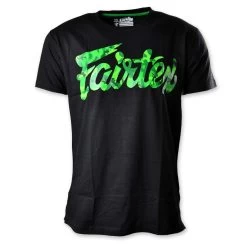Fairtex TST179 T-Shirt - Black/Green Camo
