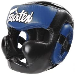 Fairtex Ultimate Full Coverage Headguard - Black And Blue