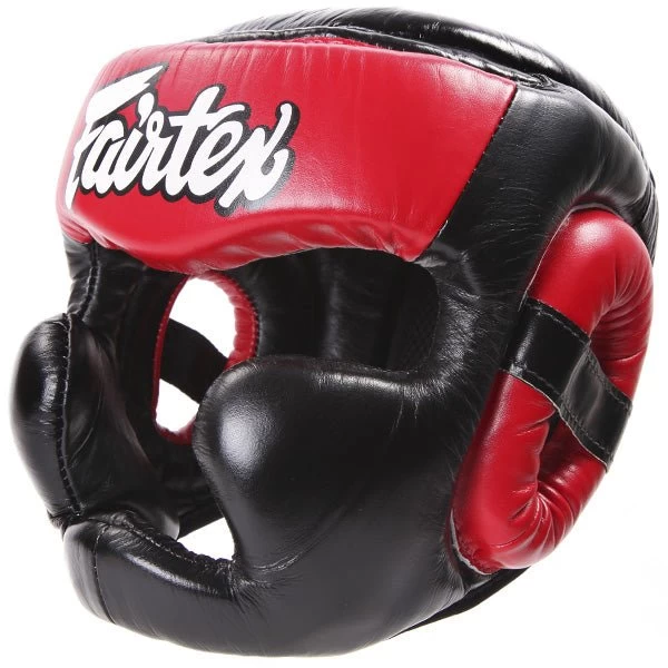 Fairtex Ultimate Full Coverage Headguard - Black And Red 1 Fairtex Ultimate Full Coverage Headguard - Black And Red
