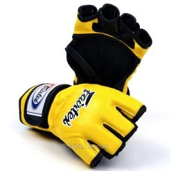 Fairtex Ultimate Mma Gloves FGV12 - Yellow -Boxing Shop fairtex ultimate mma gloves fgv12 yellow 306786