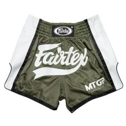 Fairtex X MTGP Olive-White Muay Thai Shorts -Boxing Shop fairtex x mtgp olive white muay thai shorts 345926
