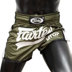 Fairtex X MTGP Olive-White Muay Thai Shorts