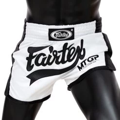 Fairtex X MTGP White-Black Muay Thai Shorts