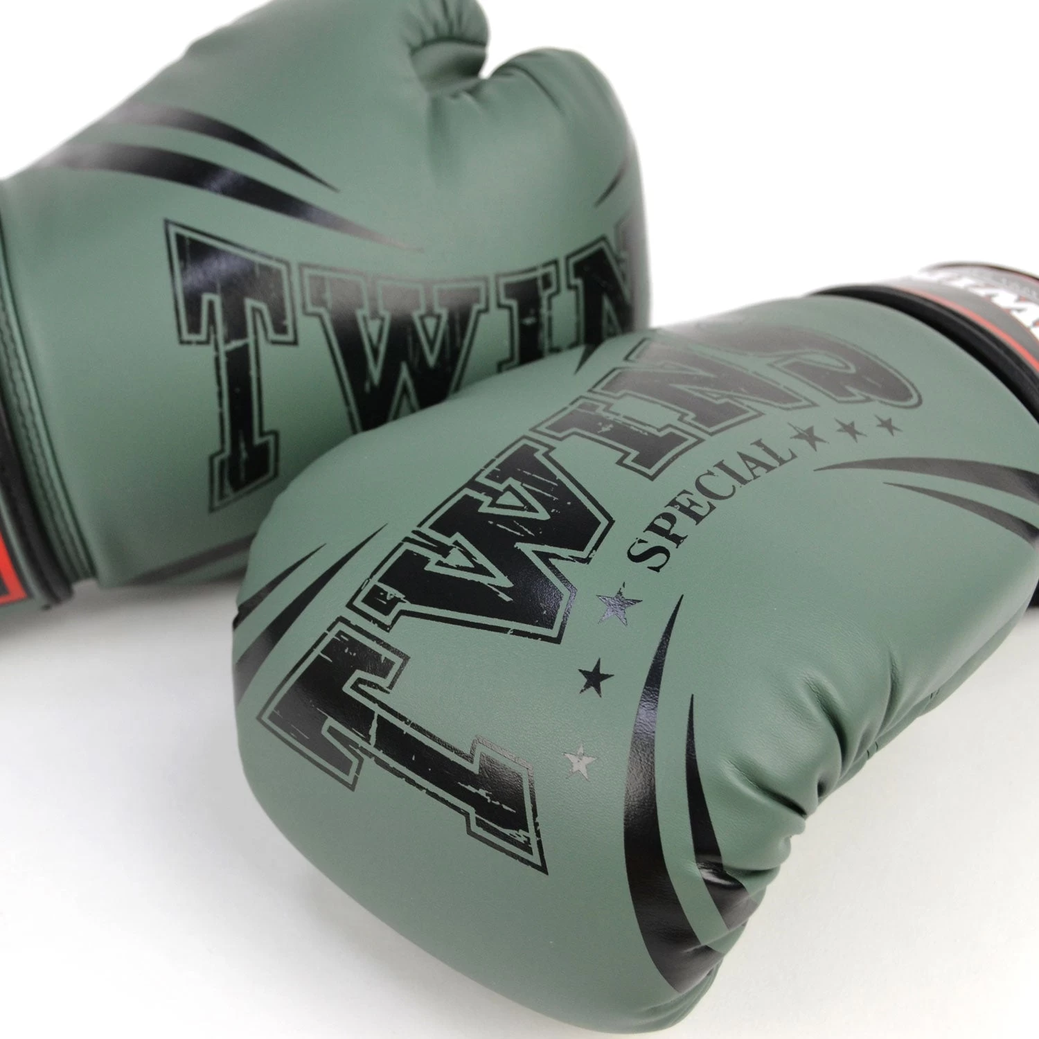 FBGVDM3-TW6 Twins Non-Leather Boxing Gloves Olive 2 FBGVDM3-TW6 Twins Non-Leather Boxing Gloves Olive - Image 2