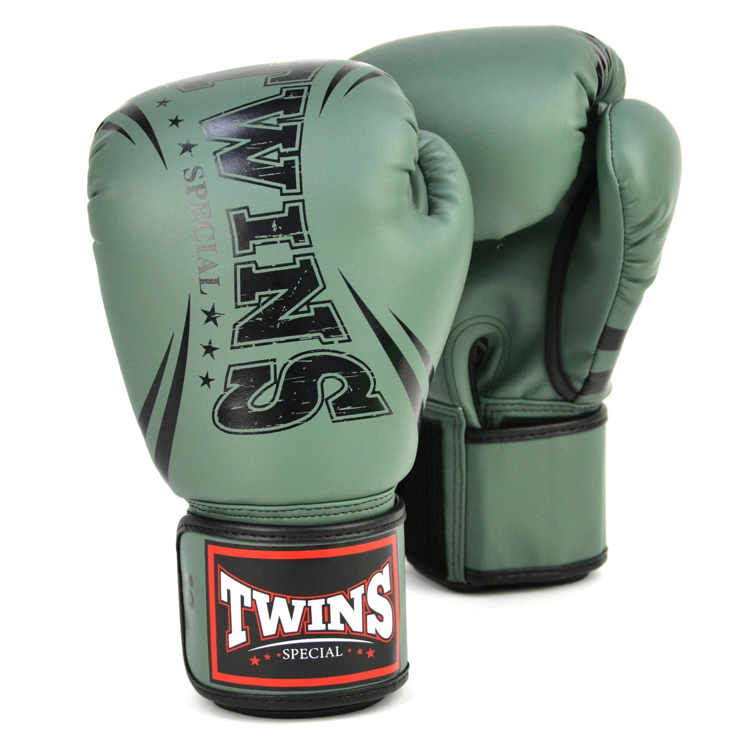FBGVDM3-TW6 Twins Non-Leather Boxing Gloves Olive 1 FBGVDM3-TW6 Twins Non-Leather Boxing Gloves Olive