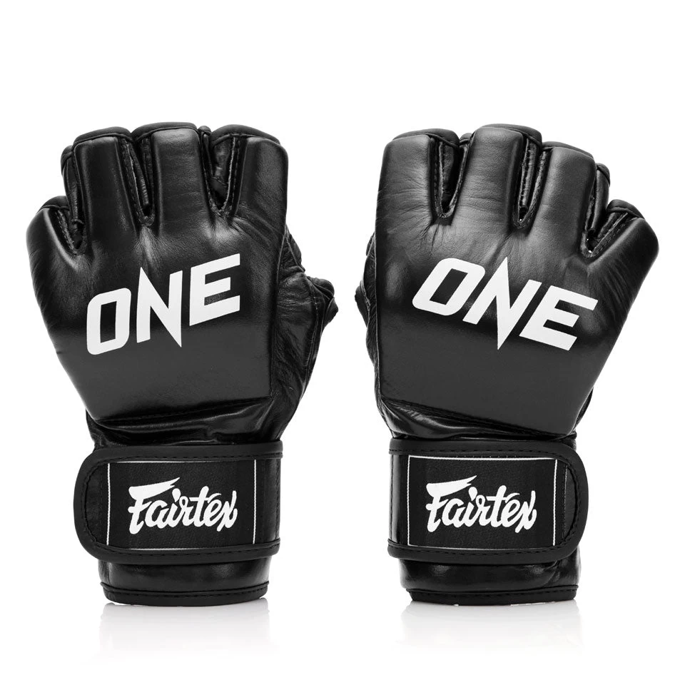 FGV12 Fairtex X ONE Championship Black MMA Gloves 1 FGV12 Fairtex X ONE Championship Black MMA Gloves