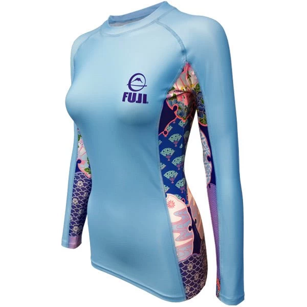 Fuji Sports Women's Kimono Rash Guard Blue 1 Fuji Sports Women's Kimono Rash Guard Blue