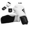 Adidas Hybrid 100 Boxing Glove + Adidas 2.5m Wrap – White/Black