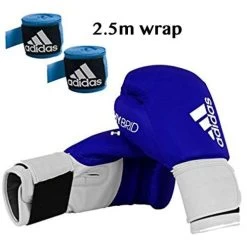 Adidas Hybrid 100 Boxing Glove + Adidas 2.5m Wrap – Blue