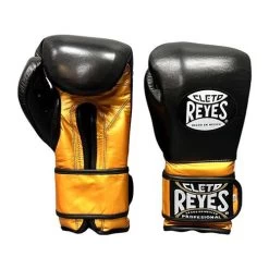 Cleto Reyes Hook&Loop Sparring Gloves – Black/Gold